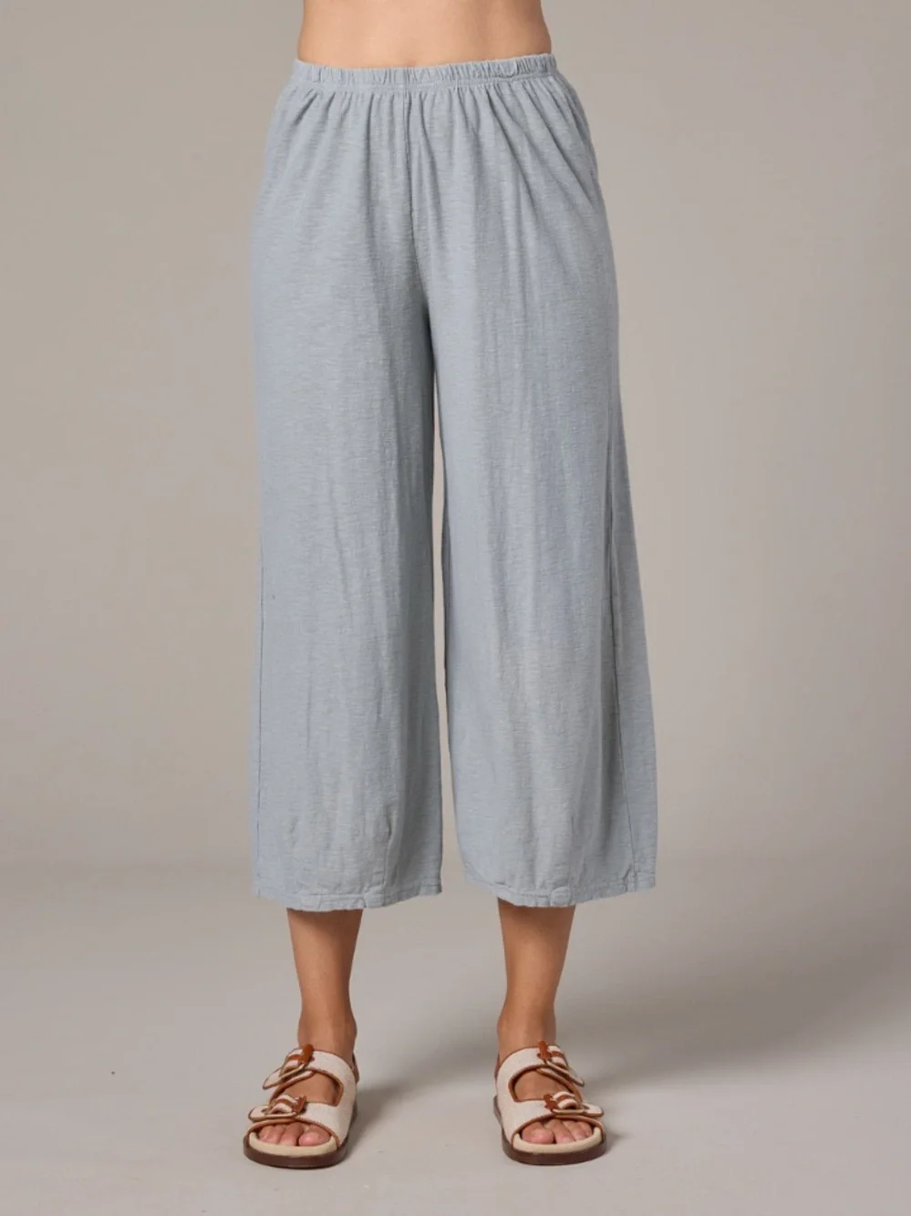 Cut Loose Cropped Linen Cotton Culottes w/ Darts Effortless Flowy Lagenlook Sz S